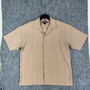 Syllables System Shirt Large Mens Basic Resort Casual Button-Down‎ Short-Sleeve